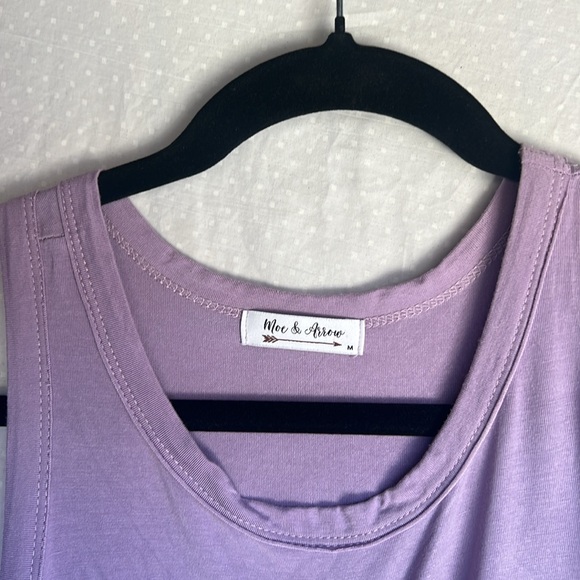 moe & arrow solid purple tank top-purple M Bamboo - Picture 3 of 5